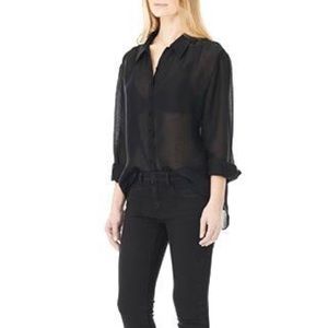 AMBIANCE black chiffon blouse